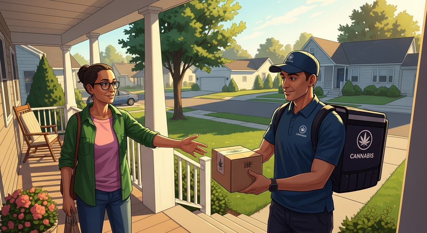 Cannabis delivery at doorstep in Madison